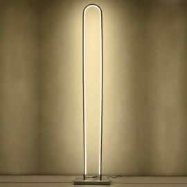 Designerska lampa podłogowa LED Luce di Vicolo w kolorze srebrnym o mocy 60W Nowość !