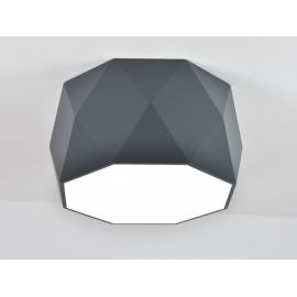 Nowoczesny szary plafon LED MINIMALISMO w wersji XLH o oryginalnym geometrycznym kształcie