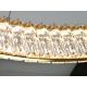 Kryształowy złoty żyrandol led Prisma 60W z barwą ciepłą 3000K z podwójnymi ringami 60 i 40cm