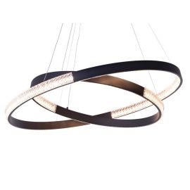 Nowoczesna lampa led Luna czarna o mocy 85W z barwą ciepłą 3000K 80cm