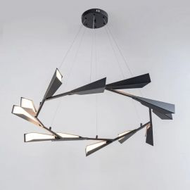 Nowoczesna lampa led WG12 czarna o mocy 72W z barwą 3000K